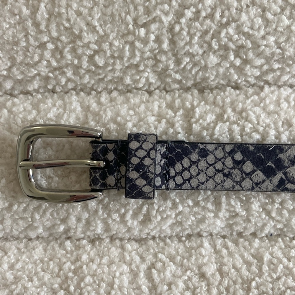 Abercrombie & Fitch Snake Skin Print Black/Gray Belt